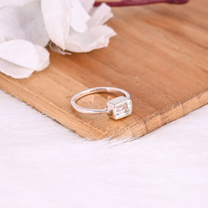 Sólido 925 plata esterlina cristal cuarzo piedra preciosa hecha a mano diseñador mujeres regalo anillo declaración anillo joyería al por mayor - Product Image 5