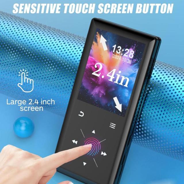 A8 Music Speaker With Card Slot Hi-Fi Lossless MP3 Touchscreen Wireless FM Video Player Novel Reader Memory Capacity 4GB