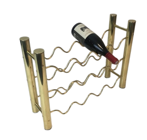 Countertop Metal Wine Rack Manufacturer Supplier Aluminum Metal Wine Bottle Display Rack Modern Wine Rack Barware <b>Accessories</b> - Product Image 5