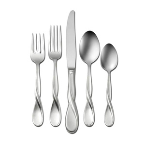 Vente en gros de logo personnalisé cuillère couteau fourchette écologique ensemble de couverts en métal ustensiles en acier inoxydable ensembles de couverts pour la maison - Product Image 3