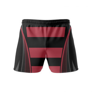 Short de rugby negro, diseño rojo, alta calidad, transpirable, cómodo, personalizado, logo y tamaño - Product Image 3