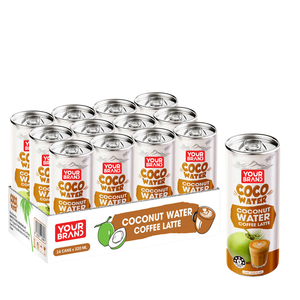 320 ml VOTRE MARQUE Eau de coco Latte au café Certification BRC HALAL OEM ODM Marque privée Bouteille Purée aromatisée Gratuite - Product Image 1