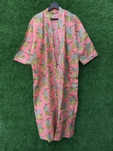 Kimono de algodón 100% de diseñador hecho a mano para mujer, estampado Floral, informal, Vintage, transpirable, para verano, invierno, ropa de playa, nuevo - Product Image 2