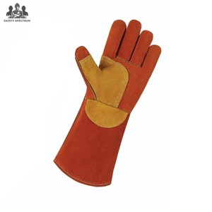 Gants de soudage de sécurité en cuir de vachette de qualité supérieure pour le sport, écologiques, respirants, anti-aiguilles, toutes saisons, vintage - Product Image 2