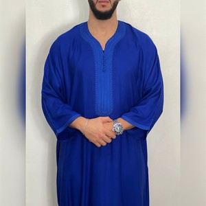 Mens <b>Moroccan</b> <b>Thobe</b> Premium Quality Digital Style Loose Abaya XXL Handmade Adults Traditional Elegant Wear Polyester - Product Image 1