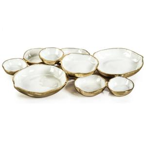 Ensemble de plats de service à 9 compartiments, fait main et personnalisé, noir, vaisselle de mariage, bols en aluminium, compartiments écologiques, style moderne - Product Image 6