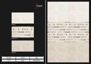 AZULEJO DE PARED DE CERÁMICA de 300x600mm de la mejor calidad, CONJUNTO DE 8mm de espesor, DECORACIÓN DE AZULEJO, COLOR GRIS CLARO Y GRIS OSCURO - Product Image 2