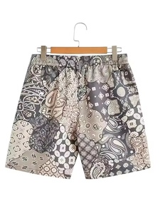 Material Service Factory Luxury Men Custom Vintage Style Floral Printing Men's Shorts con bolsillos New Streetwear Men Short - Product Image 2