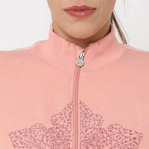 Chándales deportivos ajustados de calidad superior para mujer, nuevo estilo, con logotipo personalizado, cremallera, colección de temporada de invierno - Product Image 2