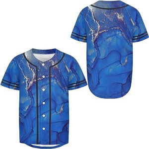 Maillots de baseball OEM pour hommes, chemises boutonnées à manches courtes, uniformes sportifs hipster hip-hop, maillots de baseball personnalisés vierges - Product Image 3