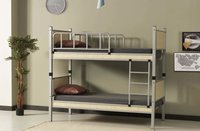 Lit superposé double en acier de luxe VAYA pour dortoir scolaire et chambre à coucher, meubles pour enfants et étudiants multicolores avec échelle