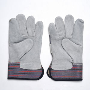 Guantes de trabajo profesionales de cuero dividido de vaca genuina 100% Guantes protectores industriales 707 para uso diario y al aire libre - Product Image 4