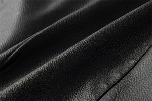 Chaqueta de cuero ajustada a la moda para hombre, abrigos de invierno, abrigo inclinado con cremallera negra, lona para motocicleta, Otoño, viaje diario - Product Image 5