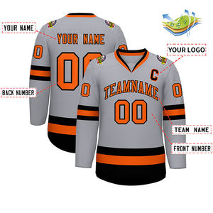 Maillot de hockey sur glace personnalisé respirant 100% polyester, impression par sublimation intégrale, col en V, uniformes sportifs - Product Image 4
