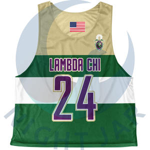 Factory Outlet Reversible Lacrosse Uniformes Logotipo sublimado personalizado Lacrosse Pinnies - Product Image 2