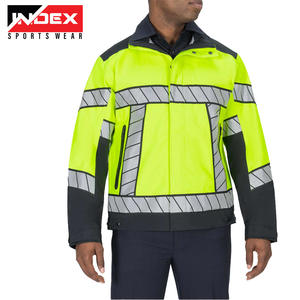 Chaqueta DE SEGURIDAD impermeable y ligera SoftShell reflectante de alta visibilidad para construcción para hombres con logotipo personalizado - Product Image 6