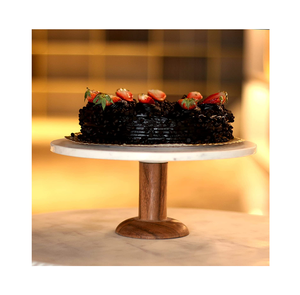 มาใหม่หินอ่อนสีขาวกระถินไม้ยืนเค้กด้านล่างสำหรับงานแต่งงานการปรับแต่งผลิตภัณฑ์ขายร้อน - Product Image 3