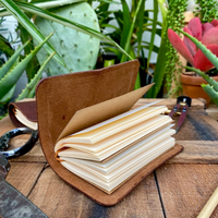 Cuaderno Midori hecho a mano diario de bolsillo de cuero de grano completo personalizado, diario de escritura recargable, regalo de cuaderno de viaje