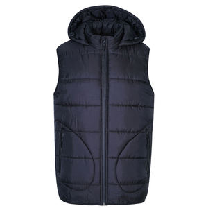 Chaqueta sin mangas de invierno para hombre, abrigos cálidos con cuello grueso, chaleco acolchado de algodón, chaleco acolchado con logotipo personalizado, chaleco informal OEM - Product Image 1