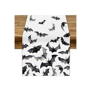 Nouveau chemin de table en coton imprimé floral brodé avec un design personnalisé, différentes couleurs, technique tissée - Product Image 2