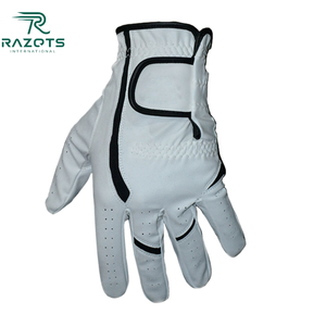 Guantes de golf transpirables con protección UV personalizados Super September, equipo deportivo OEM de piel de oveja Cabretta de alta calidad para uso manual - Product Image 3