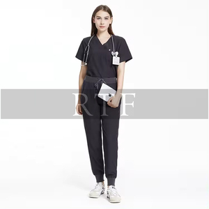 Tenues médicales écologiques extensibles pour femmes, ensembles de blouses et pantalons de jogging, uniformes d'infirmière, uniformes médicaux, uniformes d'hôpital - Product Image 3