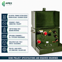 Transformateur monophasé à carter ouvert 10-50 kVA, monté sur socle, 13,8 kV GrdY/7,97 kV vers 120/240 V 60 Hz, en boucle ou radial pour extension URD