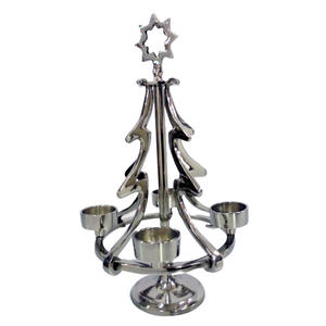 Home Decorative Metal <b>ADVENT</b> <b>Candle</b> Stand Nickel Silver Color <b>Candle</b> Holder for Wedding Decor Handmade in Bulk - Product Image 2