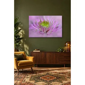 Impression sur toile macro photo de chrysanthème violet clair Fida - Product Image 4