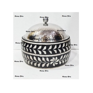 Cazuela de madera con trabajo de nácar, forma redonda de la más alta calidad, olla caliente para servir alimentos, superventas - Product Image 6