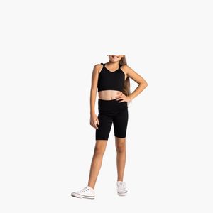 Yoga Suit Custom Wholesale Athletic Wear <b>Activewear</b> <b>Girls</b> Gym Shorts Kids Fitness 2 Pieces Sports Bra <b>Set</b> Children Yoga Wear <b>Set</b> - Product Image 2