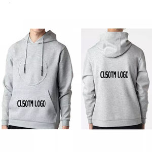 2023 más vendidos hombres blanco 400 GSM 3D en relieve pulóver Sudadera con capucha de peso pesado con bolsillo de canguro para invierno - Product Image 5