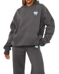 Nouveautés Pulls décontractés pour femmes Sweat à capuche surdimensionné à manches longues avec impression de couleur unie Sweats à capuche et sweatshirts pour femmes - Product Image 1