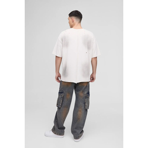 กางเกงยีนส์บั๊กกี้อินเทรนด์สำหรับผู้ชายที่มีดีไซน์หลวมใส่สบายและผ้ายีนส์ที่ทนทานเหมาะสำหรับแฟชั่นแนวสตรีทแบบลำลอง - Product Image 2