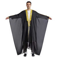 Abayas élégantes AL HIJRAH pour hommes, Thobe anti-plis fait main à manches longues en lin, tenue de mariage arabe islamique, Jubbah traditionnelle