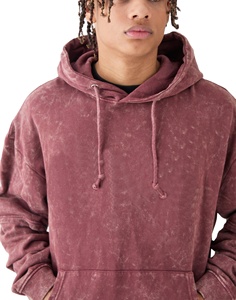 Sweat à capuche d'hiver pour homme en molleton épais avec logo personnalisé OEM, impression en relief polyester/coton de haute qualité - Product Image 2