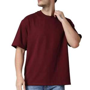 Camisetas Extra Grandes para Hombre Hechas 100% de Algodón / Camiseta Extra Grande para Hombre de Alta Calidad, Lisa, de Color Sólido y Corte Holgado - Product Image 1