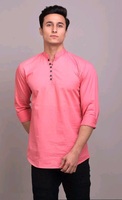 Chemise en lin à manches longues coupe ajustée pour homme Batik Baju Kemeja Kurta Raya grande taille teint en fil