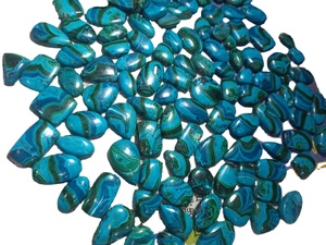 Crisocola natural Malaquita Cabujón Piedra preciosa de cuarzo suelta para la fabricación de joyas de la India - Product Image 3