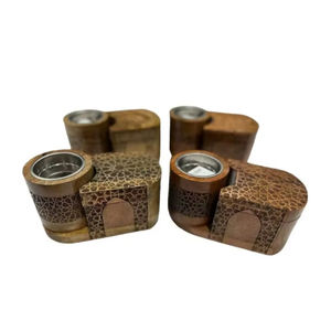 Brûleur d'encens en bois découpé au laser de styles variés, porte-encens fantaisie en bois fait main, décoration d'intérieur, support d'encens en bois - Product Image 1