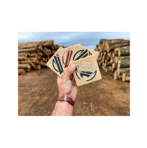 Posavasos cuadrados de madera y resina epoxi negra de diseño único para café, té y bebida a la venta a precio barato - Product Image 4