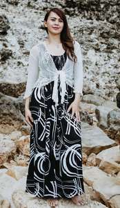 Londres IKAT grande taille formel boléro haussement d'épaules Poncho lâche tricot boutonné haut chemisier prix de gros pour soirée plage fête - Product Image 2