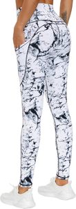 Women's High Waist Elastic Gym Yoga Pants Pockets Solid Color Compression Fit Leggy Athletic <b>Leggings</b> Mid Waist Leggy <b>Leggings</b> - Product Image 3