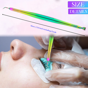 Separador de Pestañas de Marca Privada, Herramienta para Lifting de Pestañas, Acero Inoxidable, Duradero, Antideslizante, para Salón de Belleza y Uso Profesional - Product Image 3