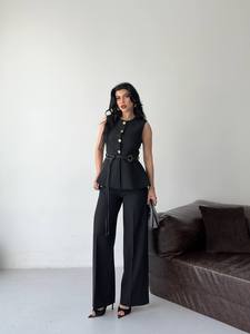 Vestidos de Lona Personalizados con Etiqueta Privada, Ecológicos, Estilo Vintage, de Verano, Largos, de Manga Corta, Venta al Por Mayor, Ropa Casual, Pedidos al Por Mayor - Product Image 3