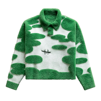 Pull en tricot de Bornéo, fil texturé duveteux, motif inspiré de la nature, vêtement d'hiver de qualité supérieure, doux, confortable, coupe décontractée, tricot