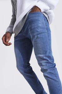 High Quality Fabric Men's Customized <b>Jeans</b> Male's Washed Denim Pants Trendy Solid Denim Straight <b>Jean</b> Men - Product Image 6