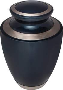 สำหรับผู้ใหญ่สุสานฝังศพโกศสำหรับเถ้ากระดูกมนุษย์ทำจากอะลูมิเนียมงานแฮนด์เมดขนาดใหญ่สีฟ้าน้ำทะเล - Product Image 2