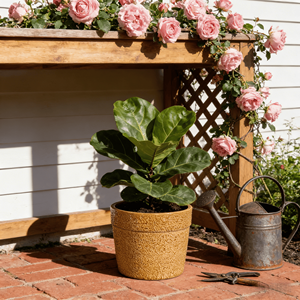 Ensemble de 3 pots de fleurs en céramique Mdj, ronds, noirs brillants, pour l'intérieur et l'extérieur, pots de fleurs modernes minimalistes pour la maison et le jardin - Product Image 5