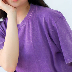 Camisetas Oversize de Mujer con Lavado Ácido, Ecológicas, de Corte Holgado, Casuales, de Verano, a la Moda, Estilo Urbano, 100% Algodón, de Secado Rápido - Product Image 6